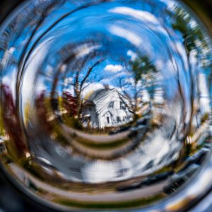 house with sky In a bubble