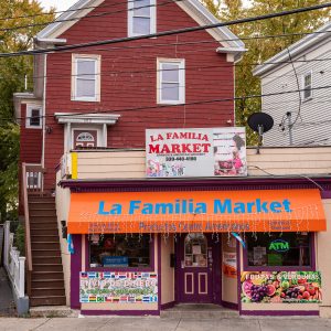 market orange awning