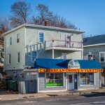 market blue awning